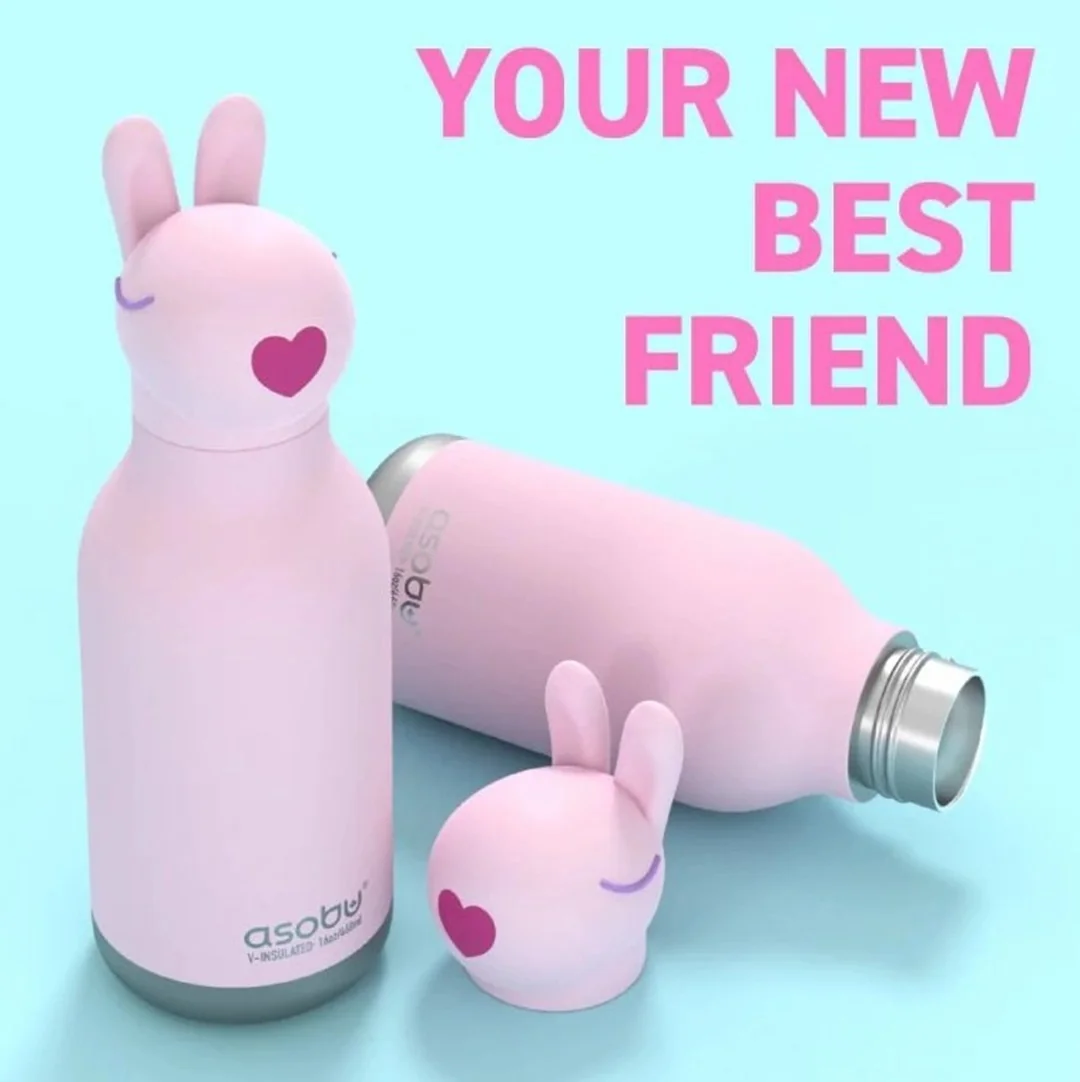 Bestie Bottles fľaša na pitie zajačik Detská termoska