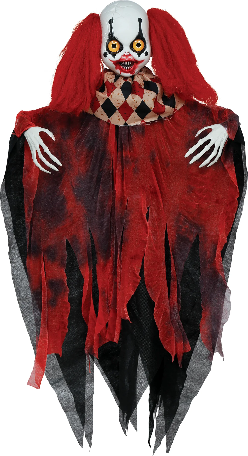 Visiaca dekorácia Klaun s vlasmi horror 98cm