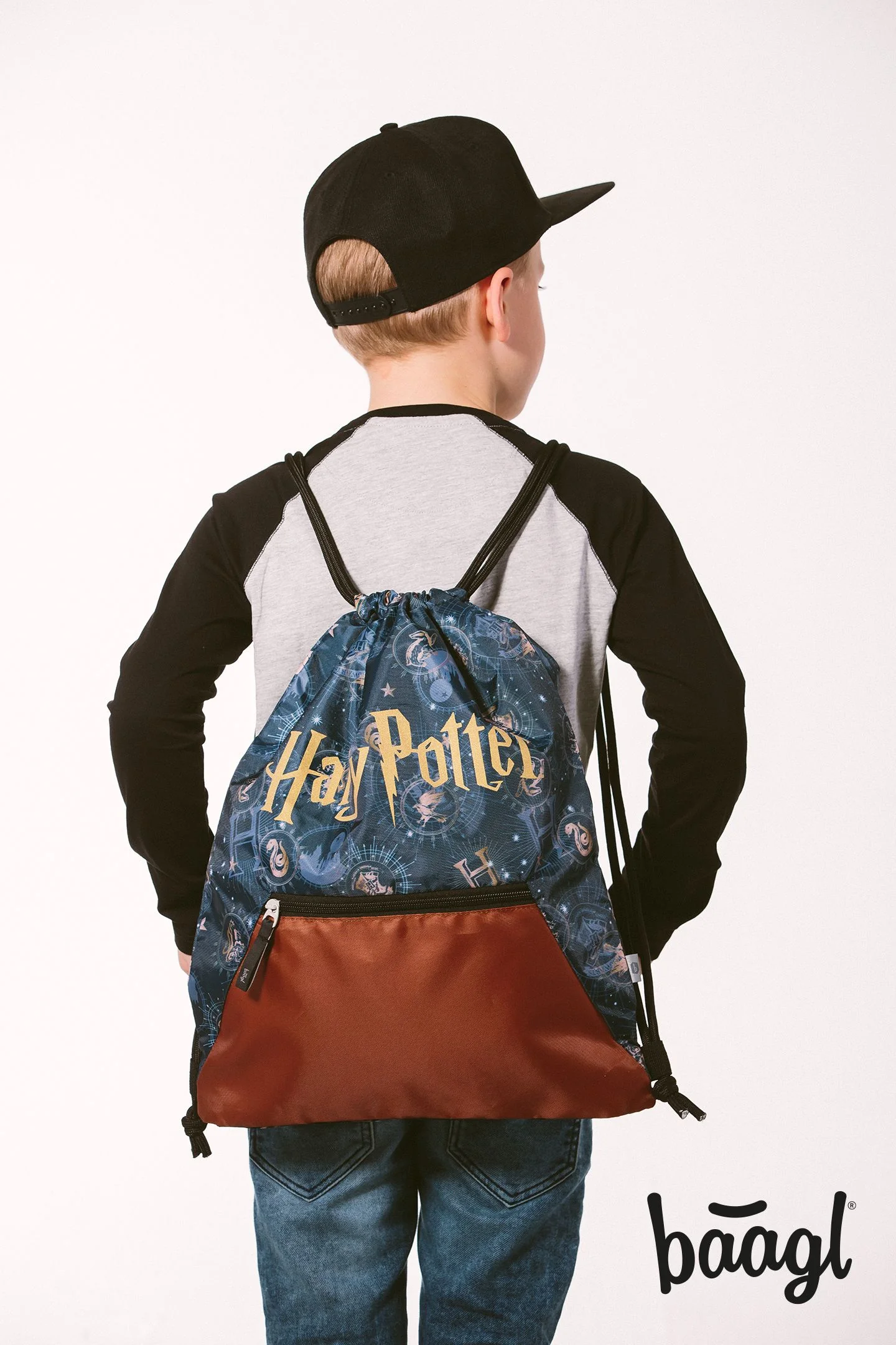 Vrecko s vreckom Harry Potter Rokfort čierne, textilné