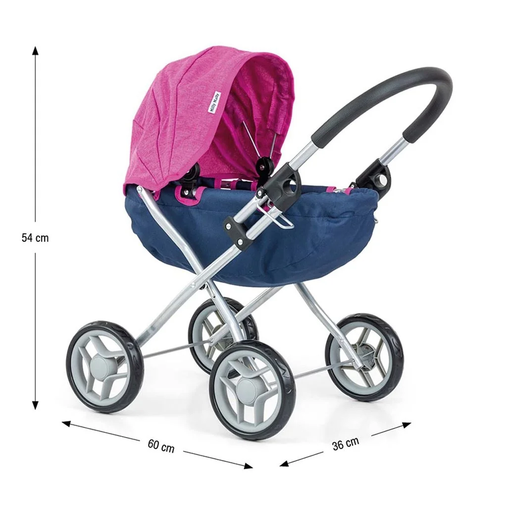 Detský kočík pre bábiky Milly Mally Dori Prestige Navy , 20C52349