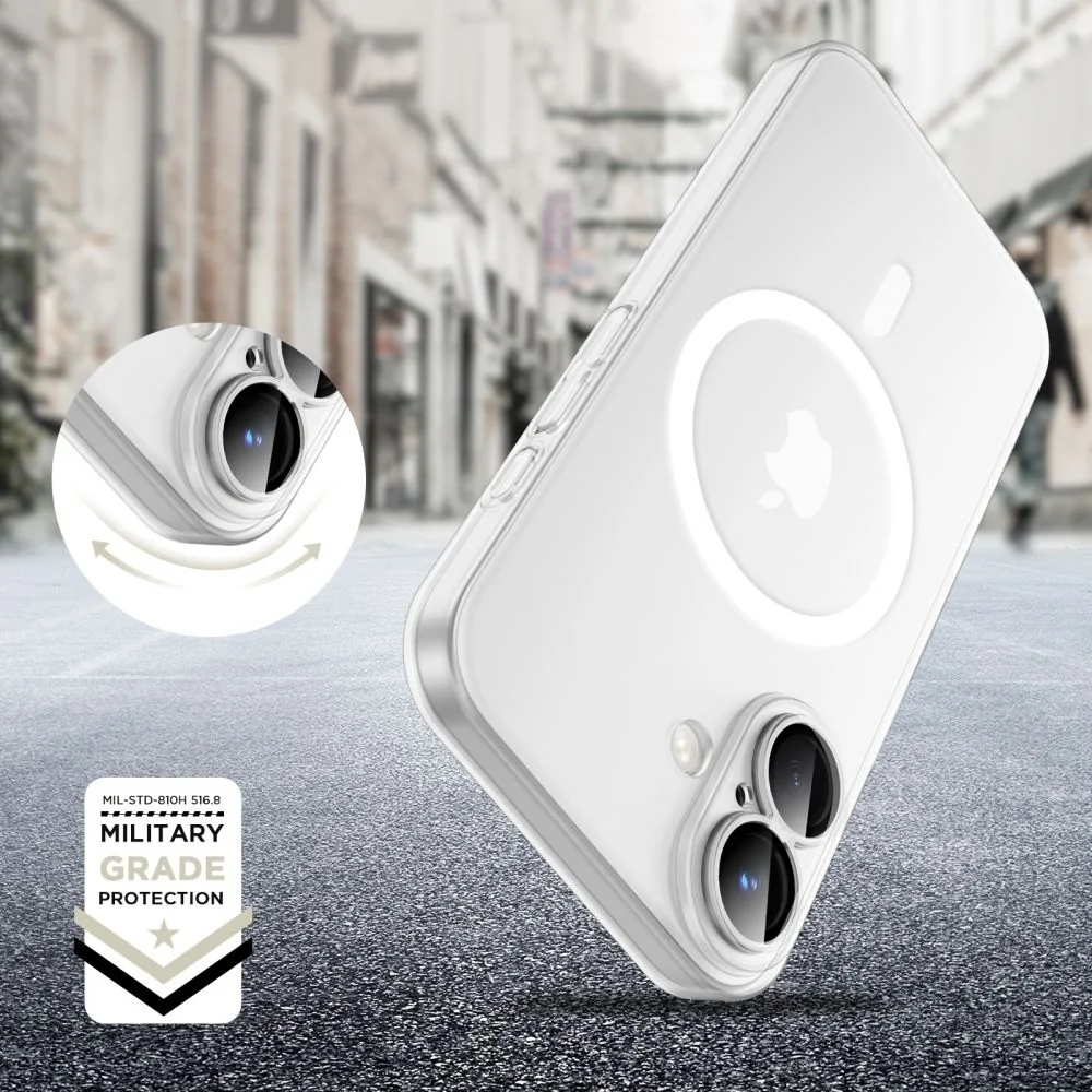 Tech-Protect MagSlime MagSafe kryt na iPhone 16, biely