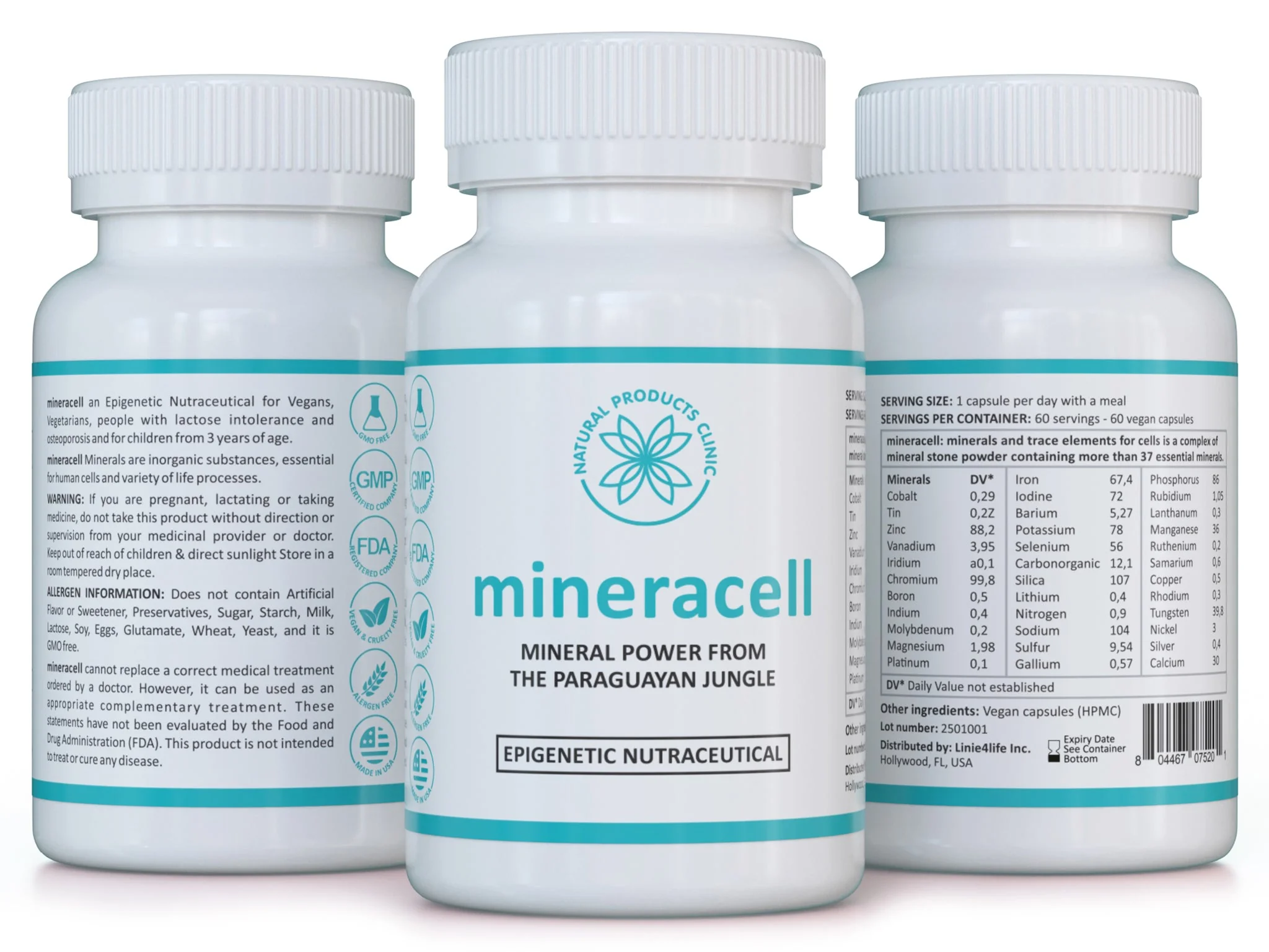 NPC Mineracell 37 minerálov 60 kapsúl, minerály