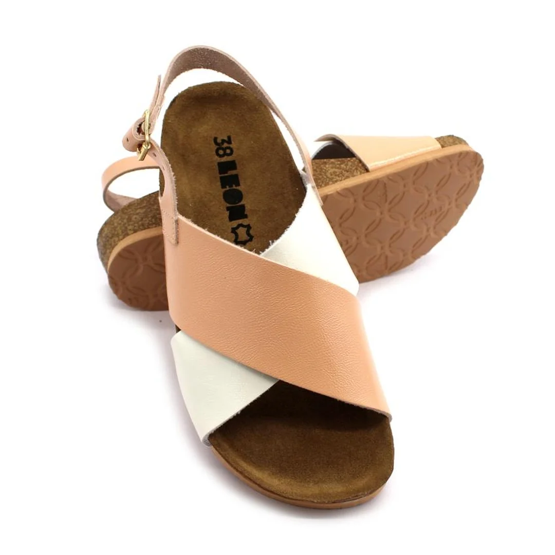Leon 4302 Dámske zdravotné korkové sandále 38 - 24,5cm, čierna, 2,0 cm