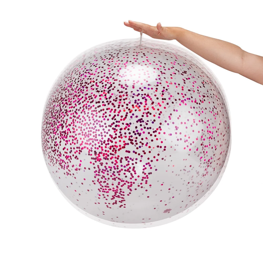 Lopta gelová s konfetami cca 60 cm 3ks-Toi Toys