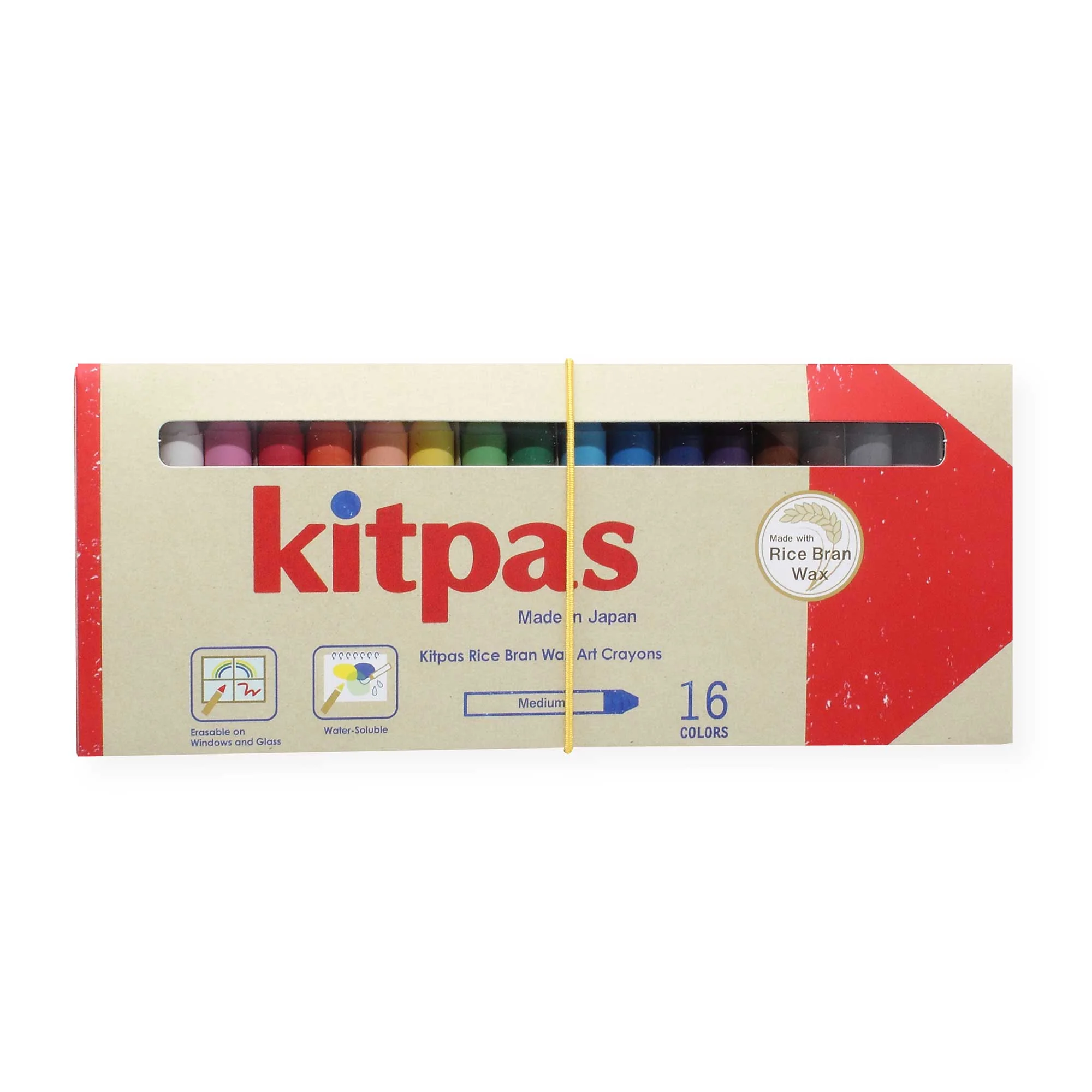 Kitpas voskové pastelky na sklo a papier 16ks