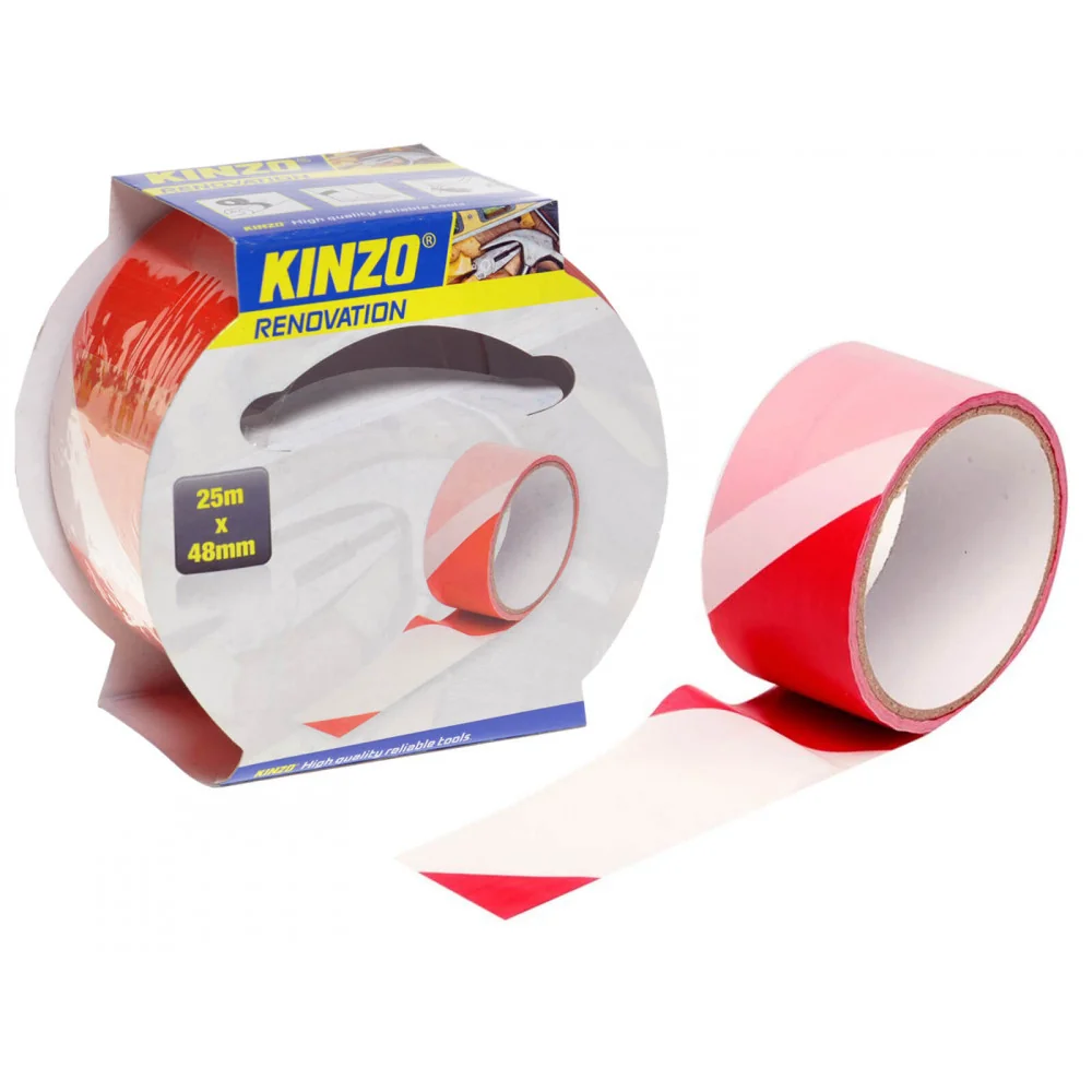 2x KINZO Páska bielo-červená 25 x 48 mm-Kinzo