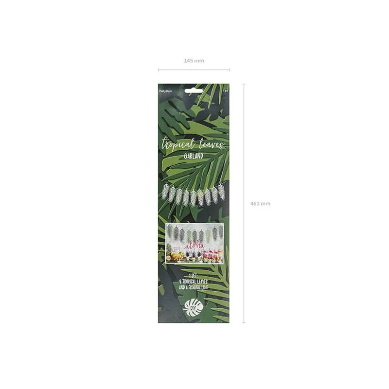 PartyDeco Girlanda Palmové listy 1,25m