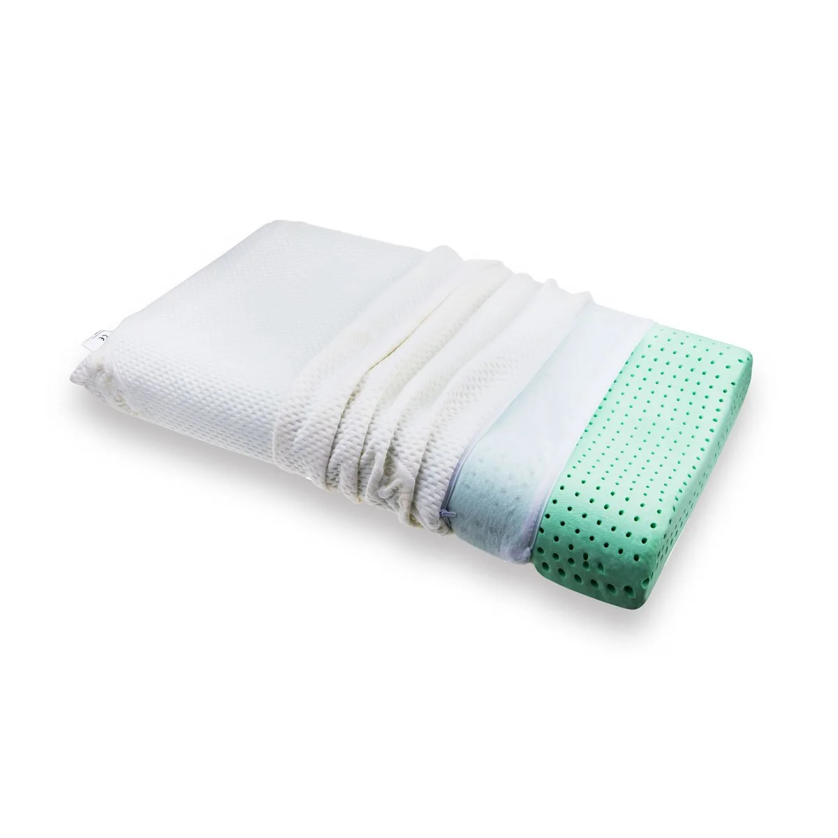 Vankúš z pamäťovej peny ideálny na spánok na chrbte Bio Wave 72x42 cm