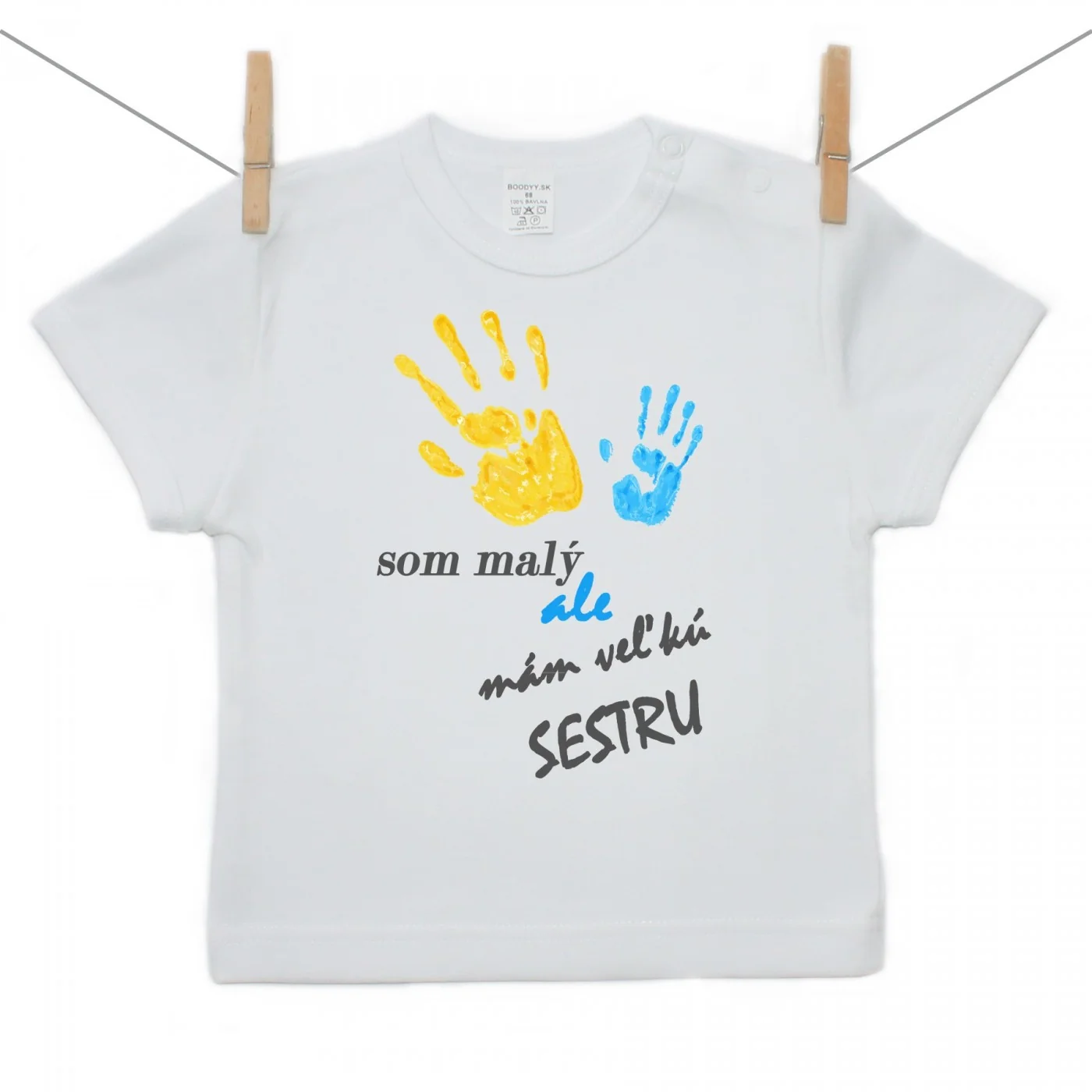 Boodyy Tričko s krátkym rukávom Som malý ale mám veľkú sestru Veľkosť: 122