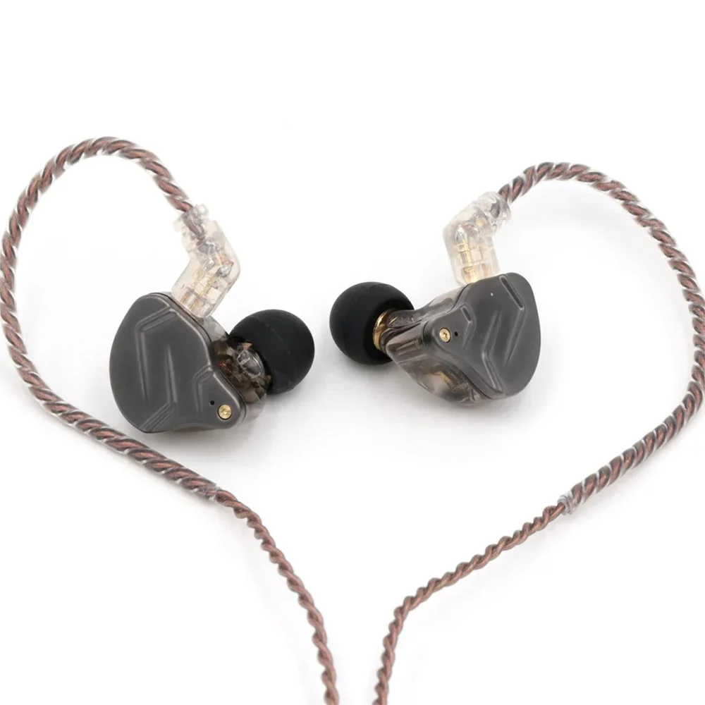 KZ ZSN PRO hybridné HiFi slúchadlá do uší, sivé