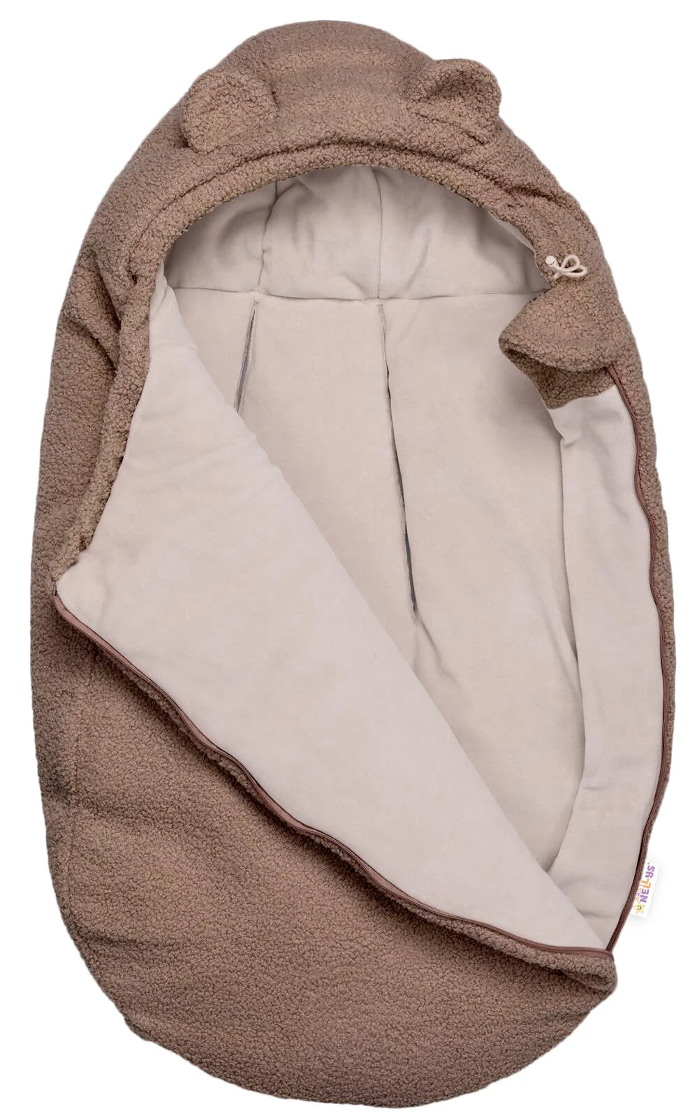 Teplúčky fusak Baránok exclusiv, 85x50cm, Baby Nellys - hnedý 
