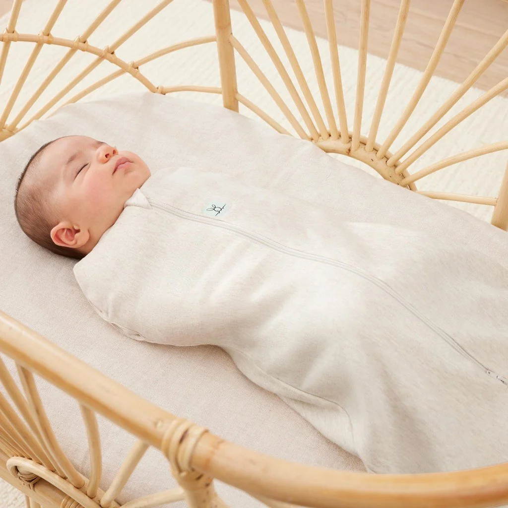 ERGOPOUCH - Zavinovačka a vak na spanie 2v1 Cocoon Oatmeal Marle 0-3 m, 3-6 kg, 0,2 tog