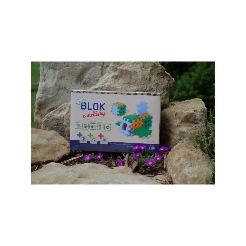 SEVA Stavebnica Blok z melásky 36ks v krabici 22x15x6cm 12m +