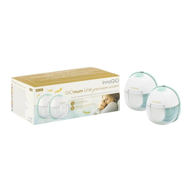 innoGIO přenosná elektrická odsávačka mateřského mléka GIOmum Line Premium Warm Double