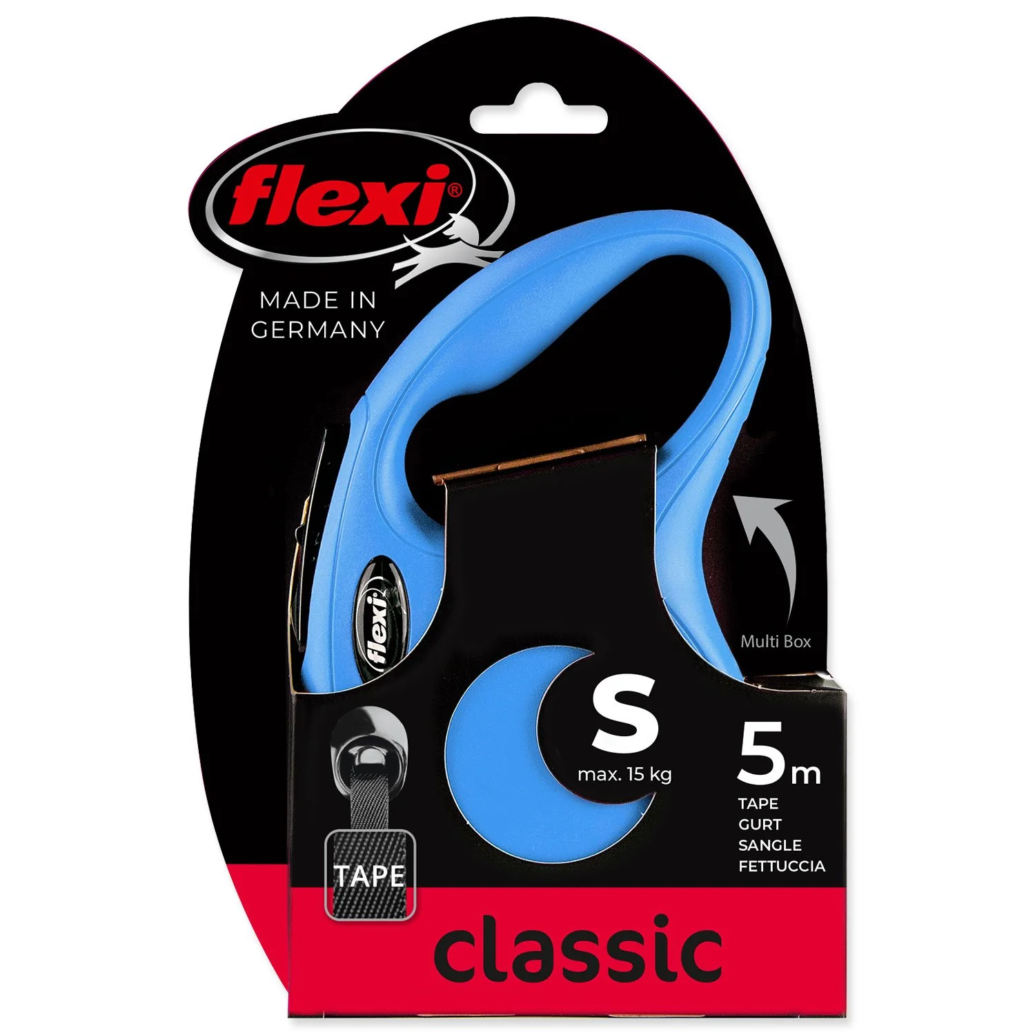 flexi New Classic popruh S 5m do 15kg modré