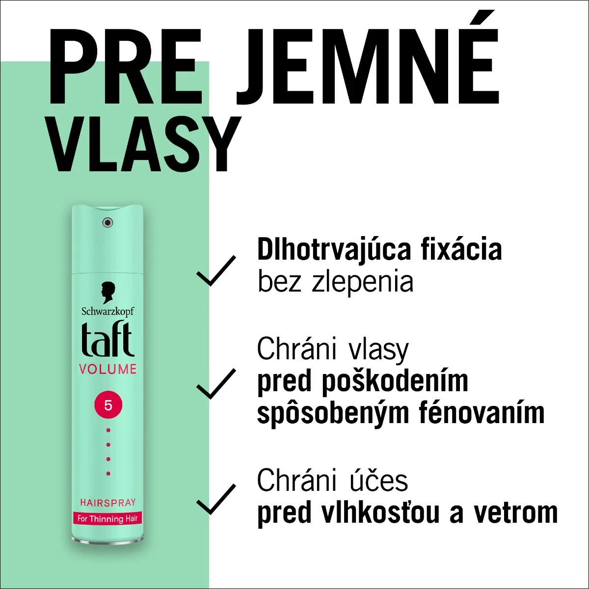 Taft lak Volume Mega 1×250 ml, lak na vlasy