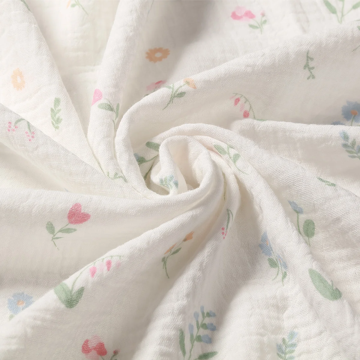 Mušelínové - super mäkké plienky BabyOno, 3ks - béžová/pudrová flowers