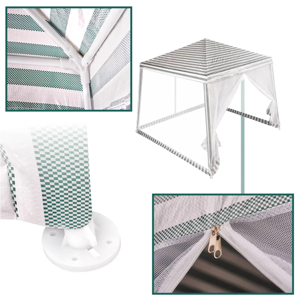 Záhradný párty stan s moskytiérou 3 × 3 m, biely