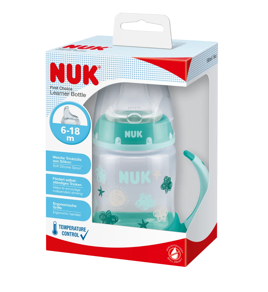 NUK FC FĽAŠA PP Na učenie 1×1 ks, so silikónovým cumlíkom, 6m+