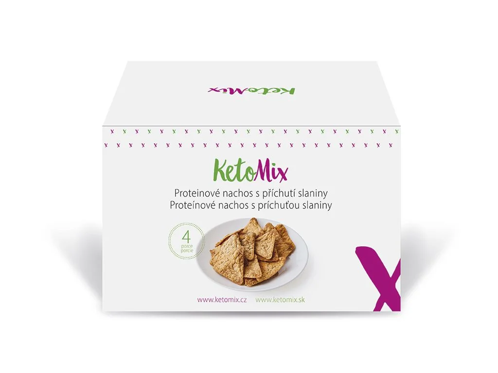 Ketomix Proteinove Nachos Slanina 1×4 ks, proteínové nachos