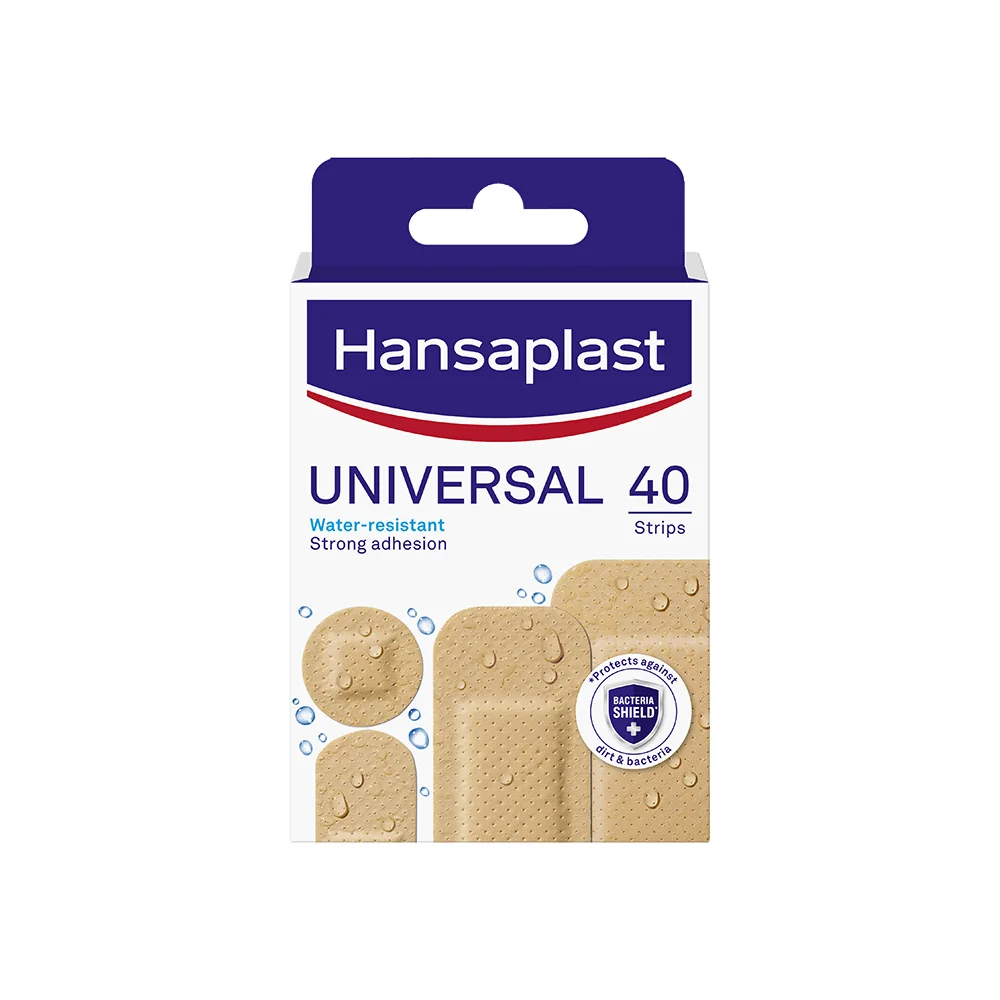 Hansaplast Universal Water resistant 1×40 ks, vodeodolná náplasť