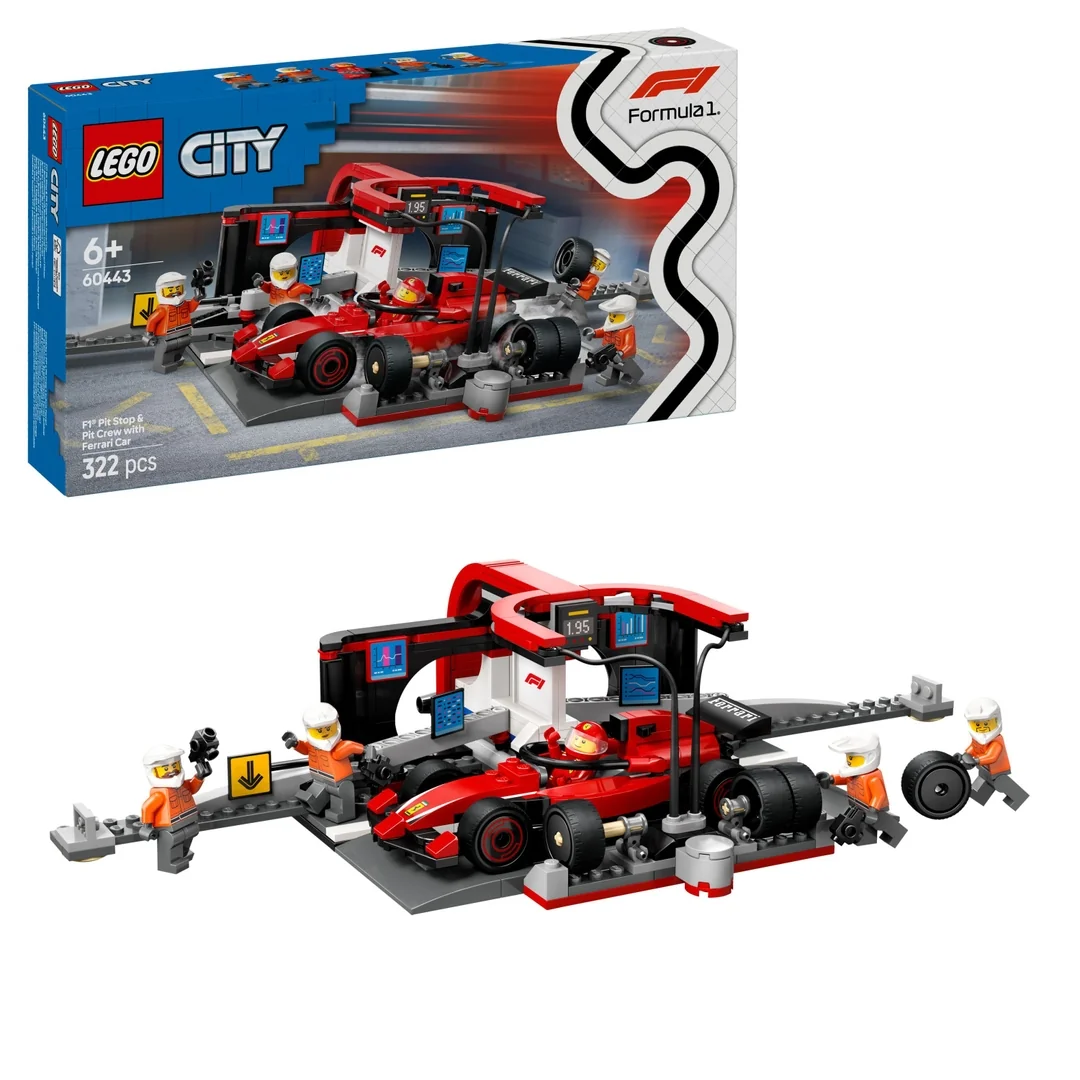 LEGO® City 60443 Zastávka v F1® a Pit Crew s autom Ferrari