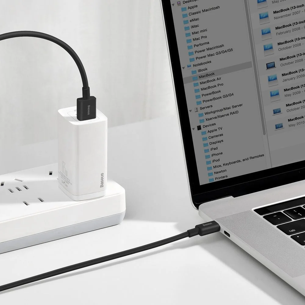 Baseus Superior kábel USB / USB-C 66W 6A 2m, čierny