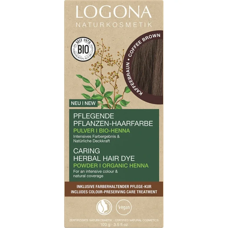 Logona Prášková farba na vlasy Coffee brown