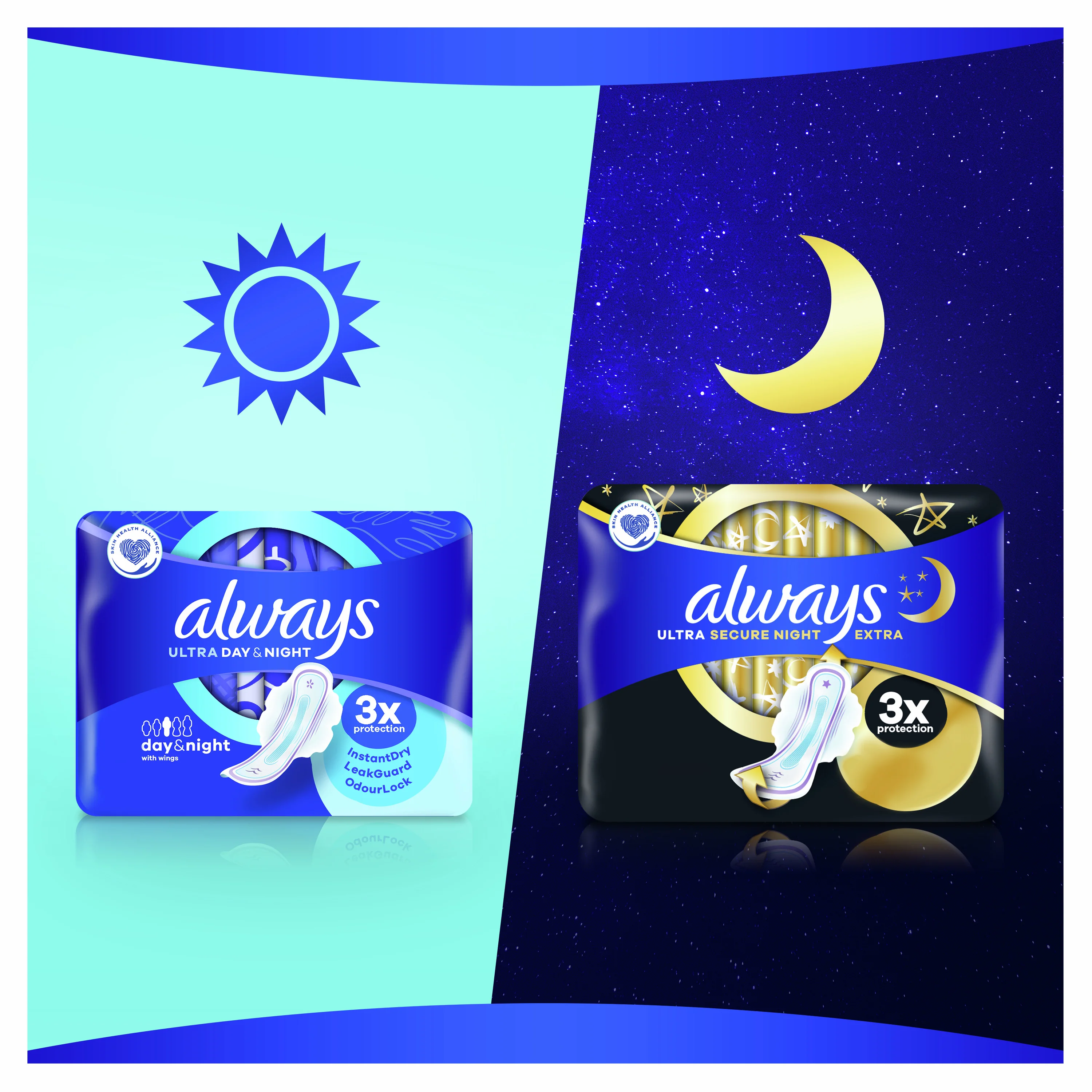 Always Ultra Day&Night hygienické vložky 1×40 ks, hygienické vložky