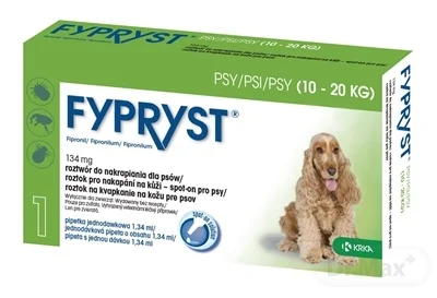 FYPRYST PSY 10-20 KG 1×134 mg, liečivo pre psov