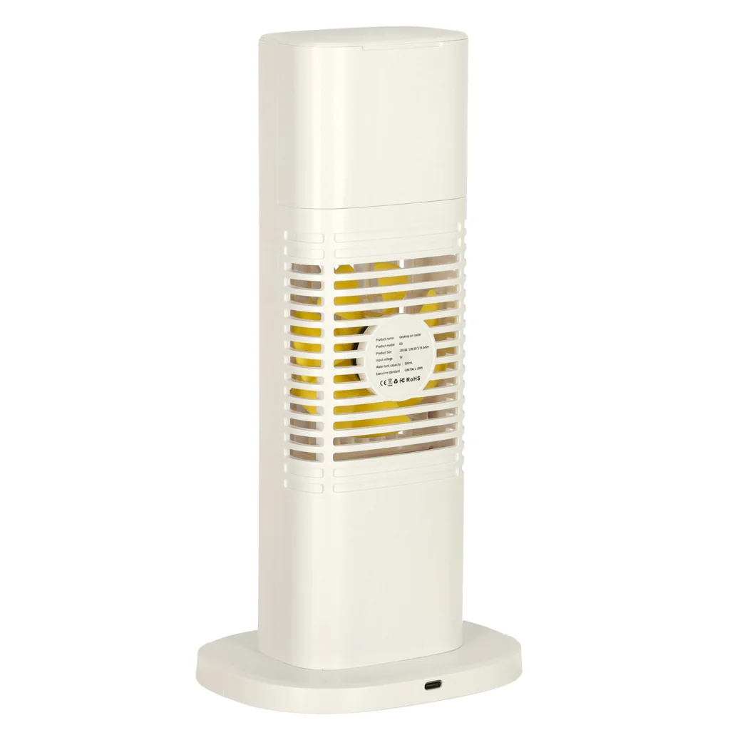 Mini stolový ochladzovač vzduchu 3v1 na USB s LED