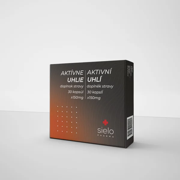 SIELO Aktívne uhlie 150mg 1×30 cps, výživový doplnok