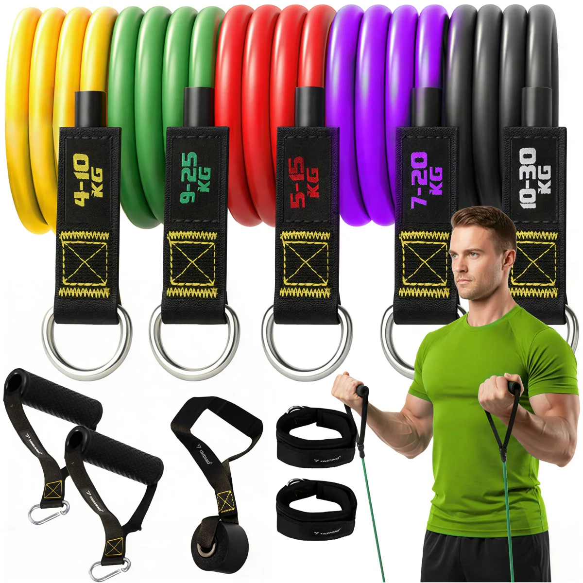 MG Fitness Bands expandéry na posilňovanie 5ks