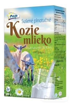 asp KOZIE MLIEKO 1×280 g, sušené plnotučné kozie mlieko