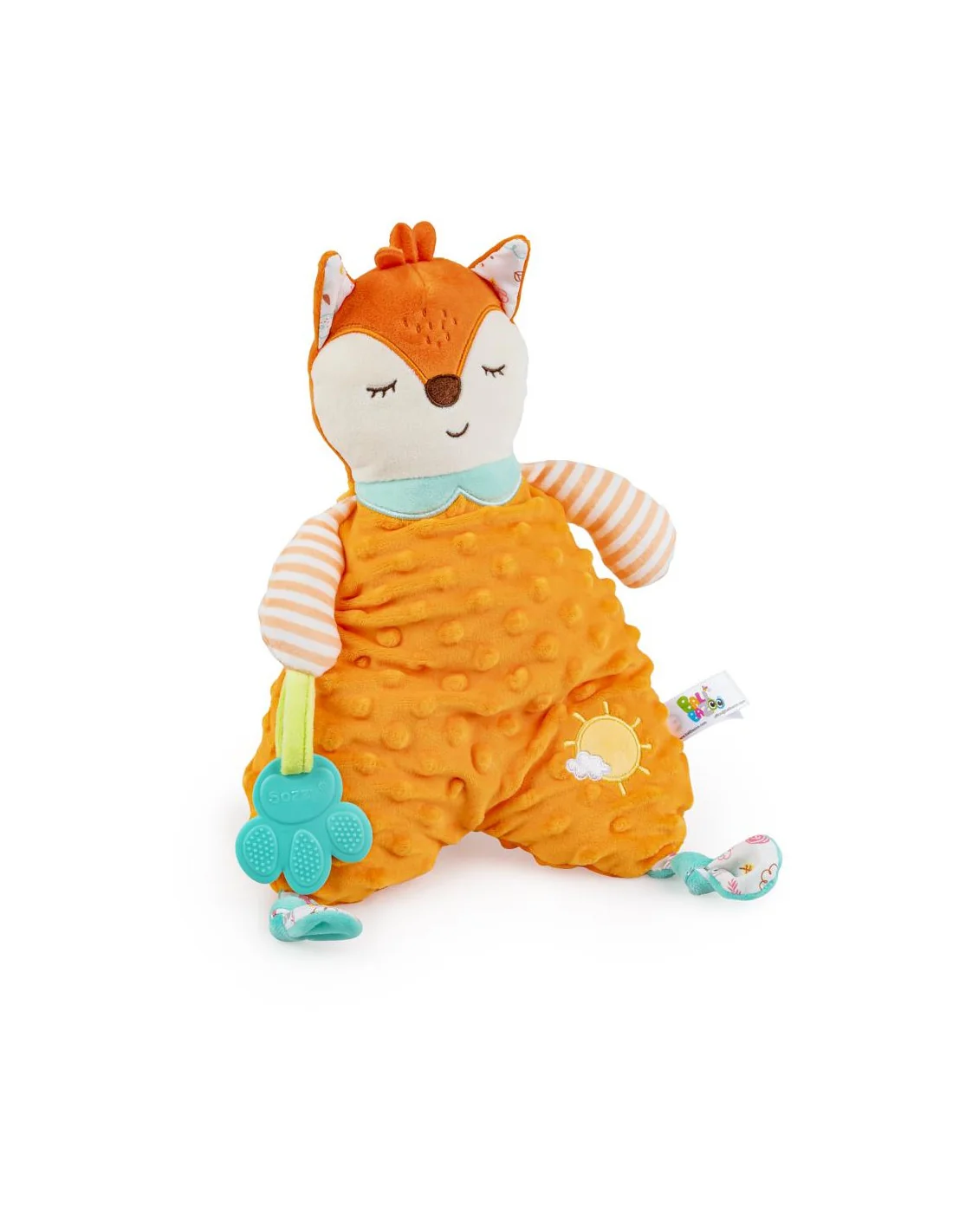 Prítulníček, maznáčik minky s hryzátkom Líška, oranžový
