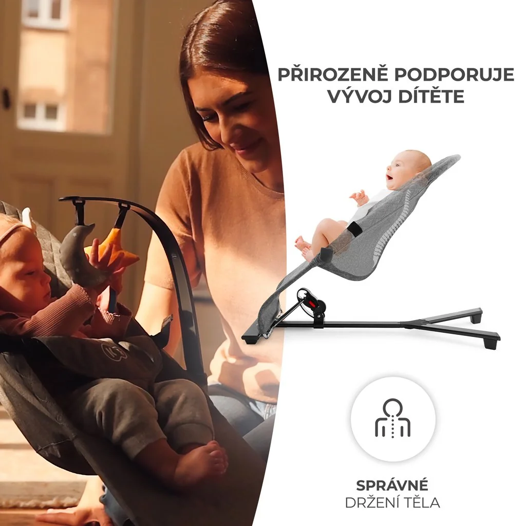 Lehátko pohupujúce Mimi Grey, do 9kg