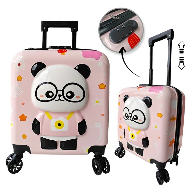 Livefy detský kufor Panda 36 × 44 cm, ružový