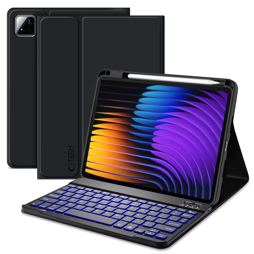 Tech-Protect SC Pen Keyboard puzdro s klávesnicou na Xiaomi Pad 7 / 7 Pro, čierne Pro, čierne