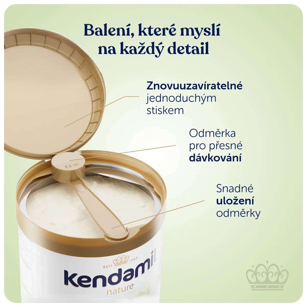 Kendamil Nature 3 HMO+ (800 g) 1×800 g, detská výživa