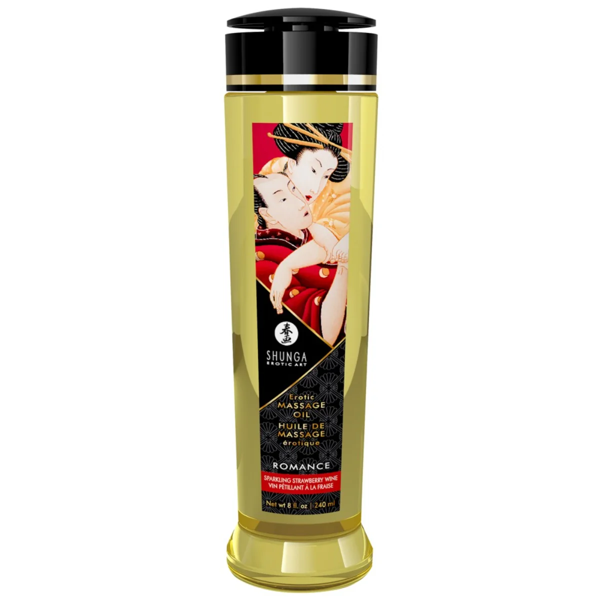 Erotic Massage Oil Romance, jahoda-šampanské, 240 ml