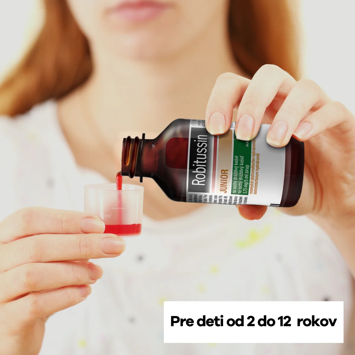 Robitussin Junior sirup 1x100 ml, sirup pre deti na suchý kašeľ