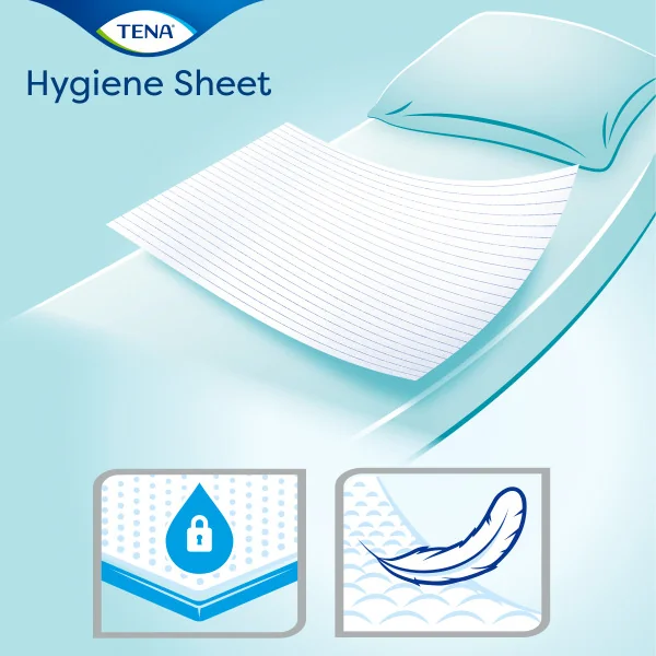 TENA Hygiene Sheet 175x80cm 1×100 ks, jednorazová hygienická plachta na posteľ