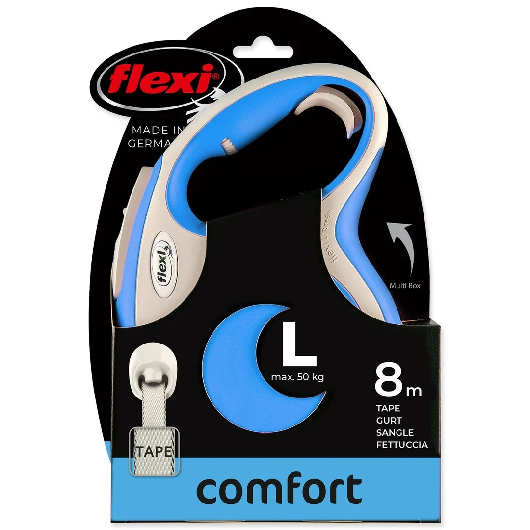 flexi New Comfort L popruh 8m modrá do 50kg