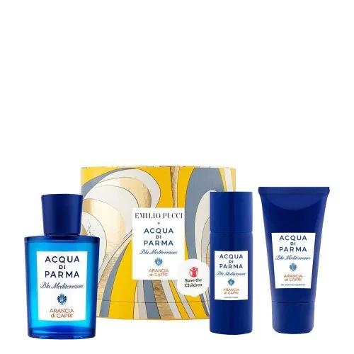 ACQUA DI PARMA BLUM DC toaletná voda 75 ml + sprchový gél 40 ml + telové mlieko 1×1 set, unisex kozmetická sada