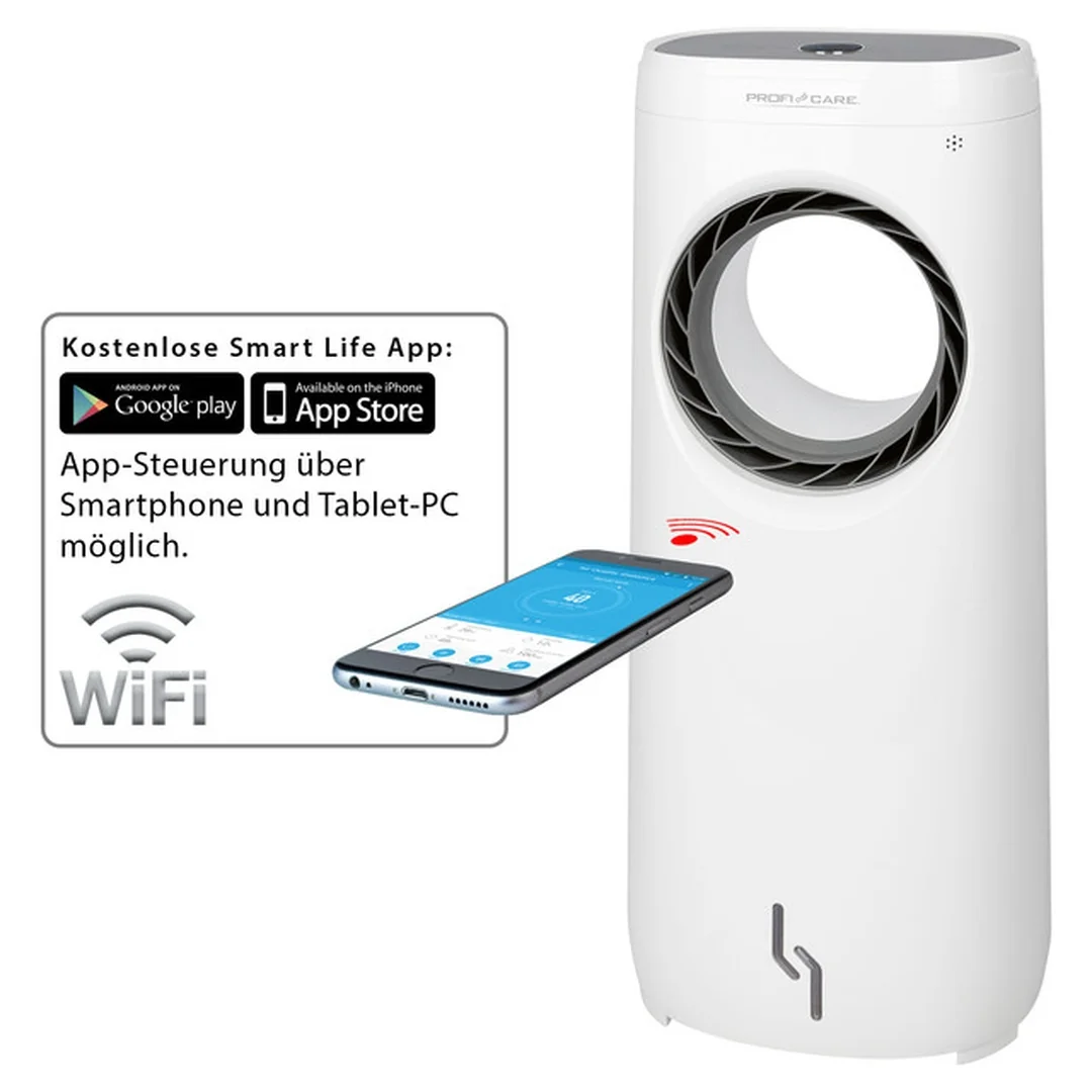 ProfiCare LK 3088 ventilátor/chladič vzduchu WiFi so zvlhčovačom a filtráciou