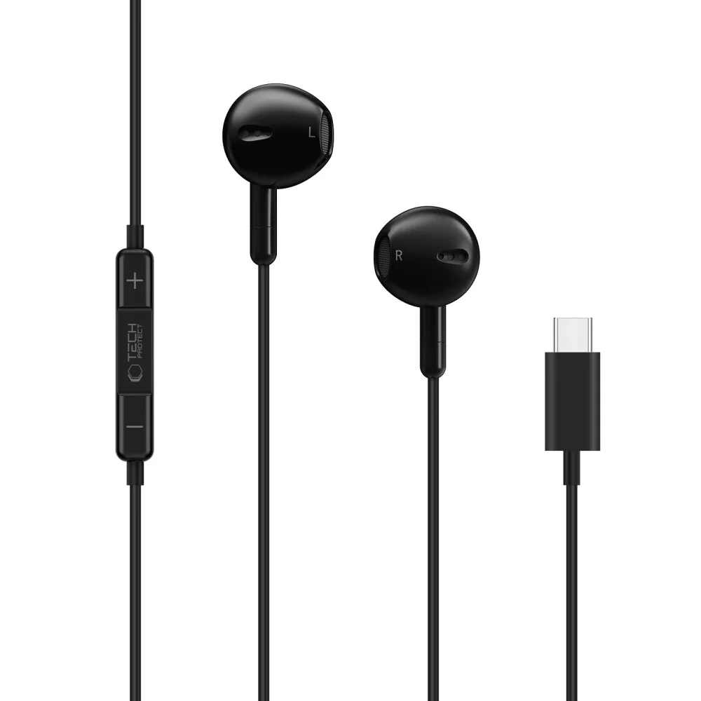 Tech-Protect Core G4 slúchadlá do uší USB-C, čierne