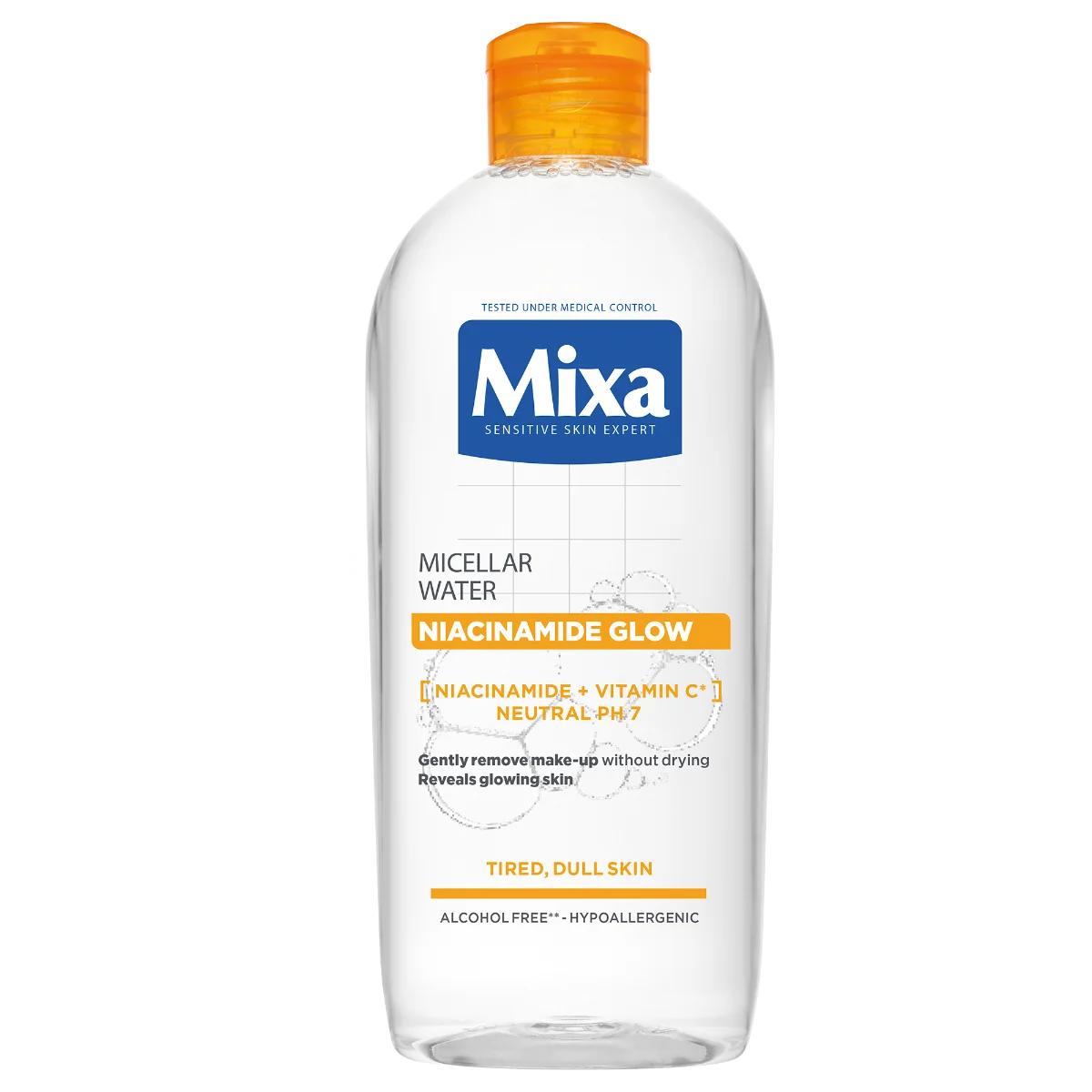 Mixa Niacinamide Glow micelárna voda, 400 ml 1×400 ml, micelárna voda