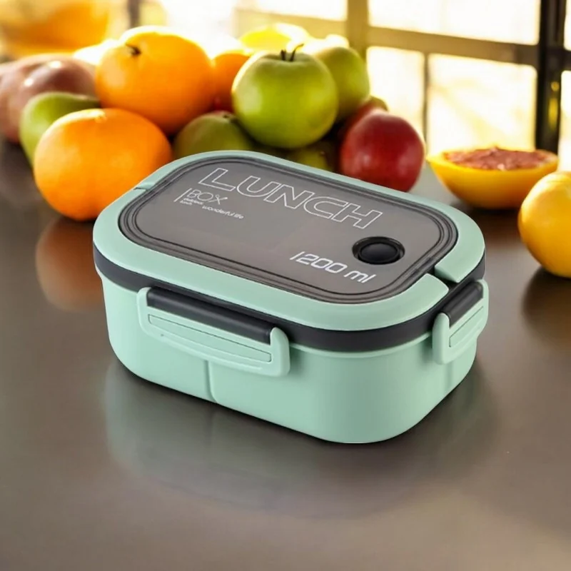 Livefy obedový box s príborom Lunch 1.2l, zelený 