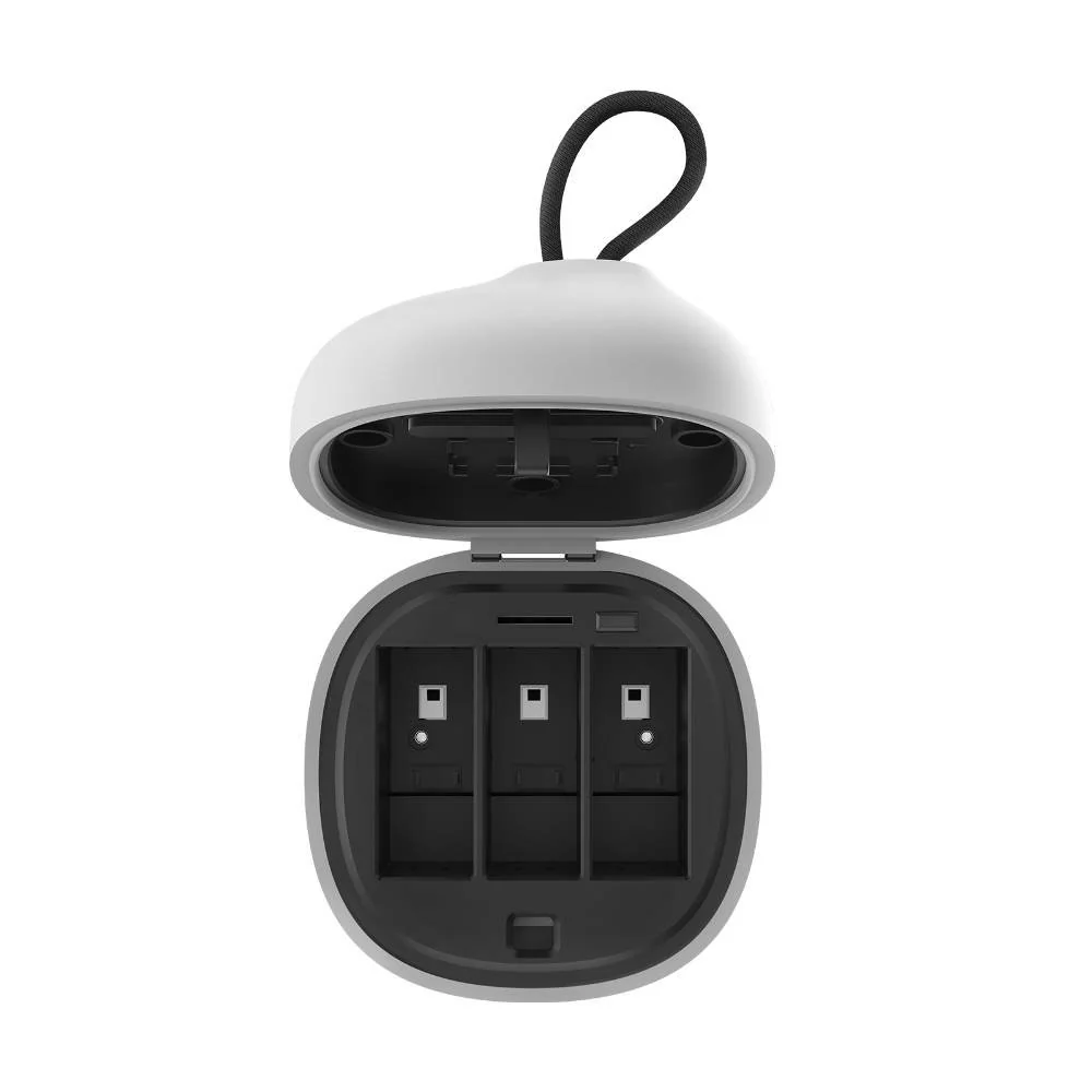Telesin 3-slot Waterproof Box nabíjačka na GoPro Hero 9 / 10 / 11 / 12, sivá , sivá