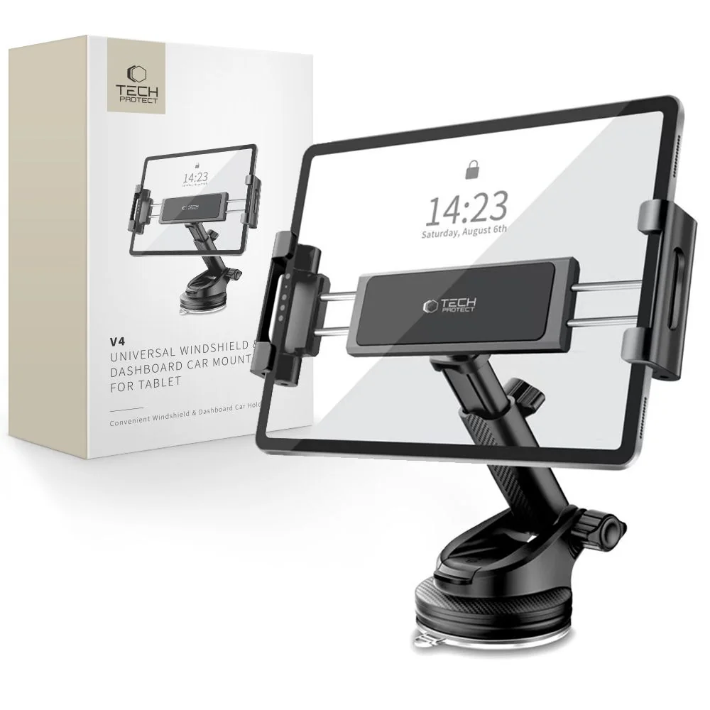 Tech-Protect V4 Wind Dash držiak na tablet do auta, čierny